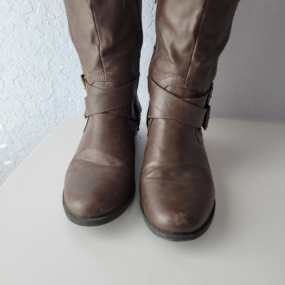 Rampage Women's Hansel Zipper and Buckle Knee- High Riding Boots SIZE 7 - Picture 11 of 14